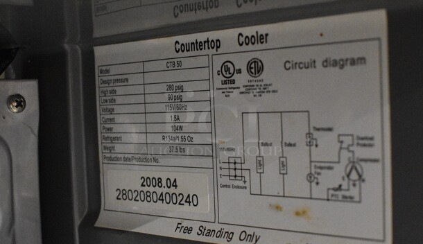 Red Bull Model CTB50 Metal Commercial Mini Cooler Merchandiser. 115 Volts, 1 Phase. 11.5x13.5x22. Tested and Working! - Image 5 of 5