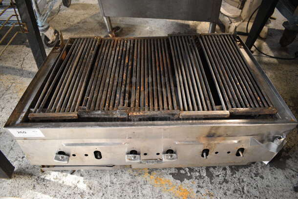 Star Stainless Steel Commercial Countertop Natural Gas Powered Charbroiler Grill. 36x24x18