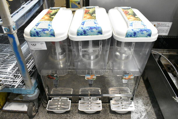 LSJ18LX3 Stainless Steel Commercial Countertop 3 Hopper Refrigerated Beverage Machine. 110 Volts, 1 Phase. Tested and Working! - Image 1 of 4