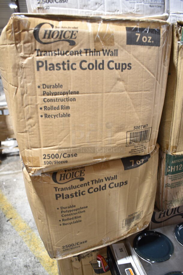 PALLET LOT of 21 BRAND NEW Boxes Including 127RD12BULK Choice 12 oz. Customizable Microwavable Translucent Round Deli Container - 500/Case, 760IC06G Choice 6 oz. Green Paper Frozen Yogurt / Food Cup - 1000/Case, CH12DEF Dart ClearPac SafeSeal 12 oz. Tamper-Resistant, Tamper-Evident Hinged Container with Flat Lid - 200/Case, Choice 1.5 oz Portion Cups, 2 Box 500TW7 Choice 7 oz. Translucent Thin Wall Plastic Cold Cup - 2500/Case, 2 Lavex Black Slim Jim Trash Cans, 65602134 Polar Pak 2134 12" x 8" x 4" Jumbo Clear Hinged Deep Takeout Container - 150/Case, 6140203002CL Pitco 60203002-CL Vlv,Gas Bmvr Lp 10.0 W.C., 6962BLK, Noble Gloves, 2 Box 129MCS38B Choice 38 oz. Black Rectangular Microwavable Heavy Weight Container with Lid 8 3/4" x 6 1/4" x 2" - 150/Case, Choice 3.25 oz Portion Cup Lids, 922485 Vollrath 485 Replacement 1/4" Blade Assembly for 403N Redco Lettuce King I Vegetable Shredder and Slicer, 600DT1 Regency Twist Handle Waste Valve - 3 1/2" Sink Opening. 21 Times Your Bid! - Image 7 of 12