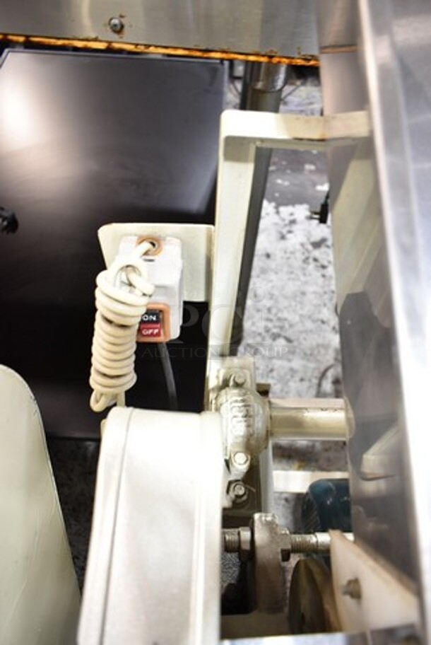 HC YJ-130 Metal Commercial Floor Style Dough Sheeter. 220 Volts.  - Image 6 of 7