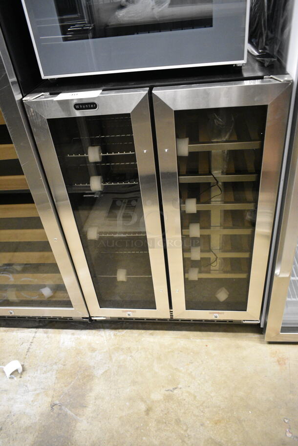 BRAND NEW SCRATCH AND DENT! Whynter BWB-2060FDS 24" Built-In French Door Dual Zone 20 Bottle Wine 60 Can Beverage Cooler Merchandiser. 115 Volts, 1 Phase. Tested and Working! - Image 2 of 9