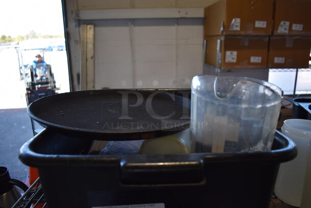 ALL ONE MONEY! Tier Lot of Various Items Including Poly Bins, Metal Bin and Bus Bin - Image 4 of 5