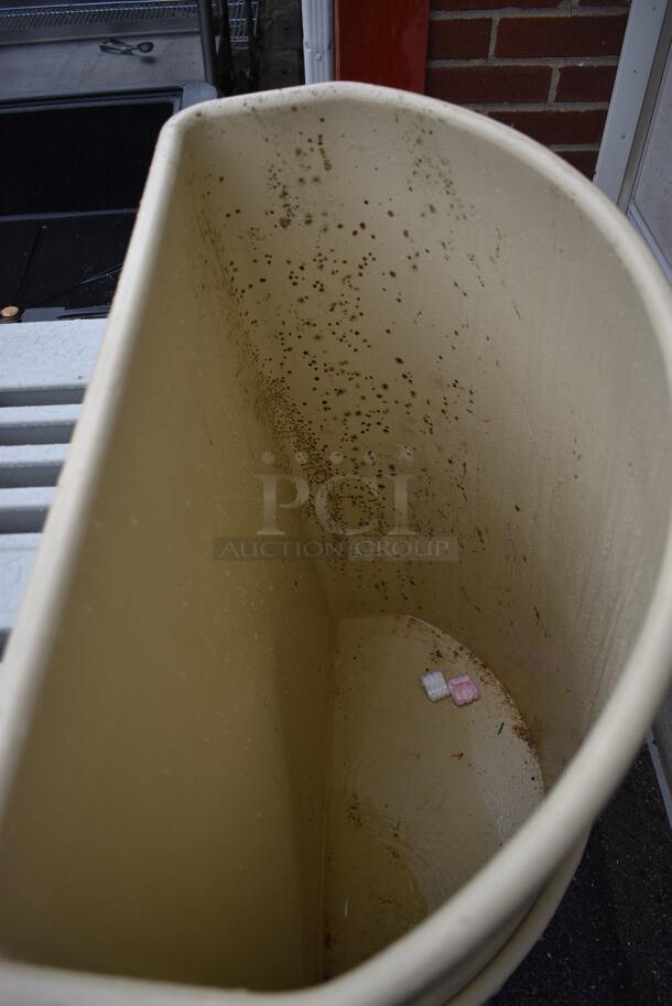 2 Tan Poly Trash Cans. 22x11x29. 2 Times Your Bid! - Image 2 of 3