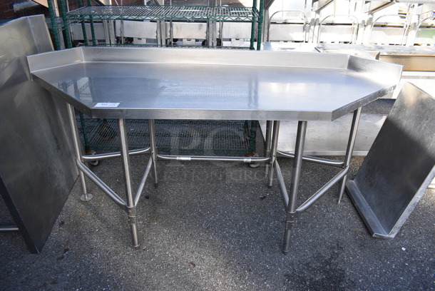 Stainless Steel Table w/ Back Splash. 90x34x40