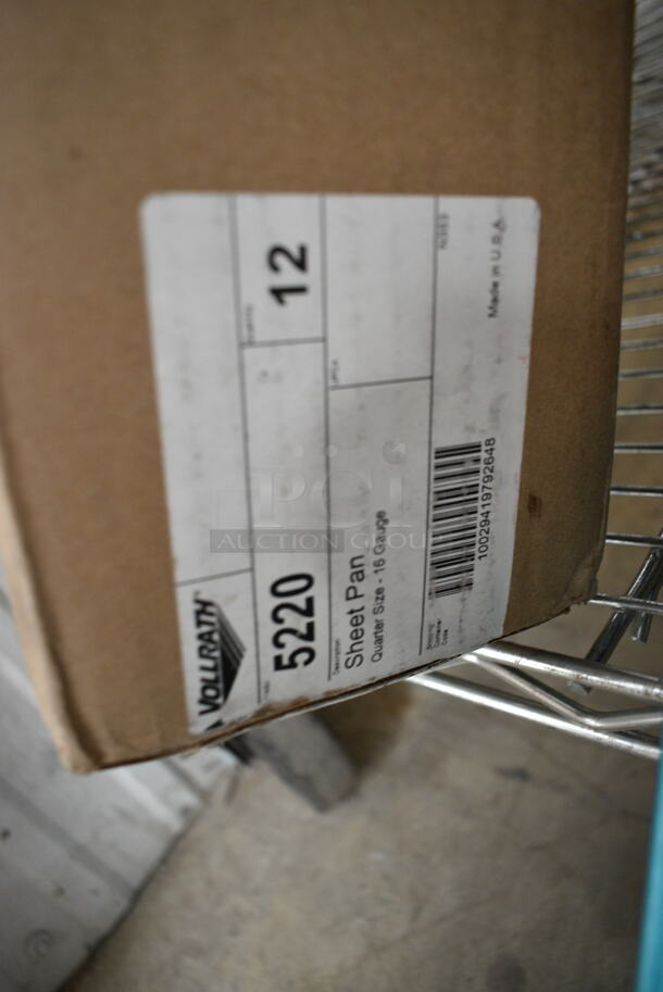 ALL ONE MONEY! Lot of BRAND NEW SCRATCH AND DENT! Various Items Including Vollrath 5220 Wear-Ever Aluminum Bun/Sheet Pan - 1/4 Size, 16 Gauge, Curled Rim, 9 1/2" x 13", 2 Box Safco 4161 Satin Metal Three-Peg Coat Hook / Wall Rack, Avantco 3.5 Liter Stainless Steel Lined Airpot with Lever, 423PDW12D2S Rack for Warmer, Cecilware Stainless Steel Beverage Holder.  - Image 6 of 12