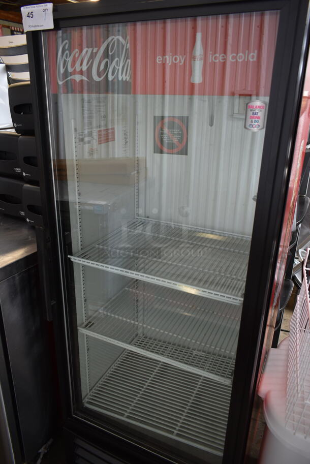 True GDM-12 Metal Commercial Single Door Reach In Cooler Merchandiser w/ Poly Coated Racks. 115 Volts, 1 Phase. Tested and Working! - Image 4 of 9
