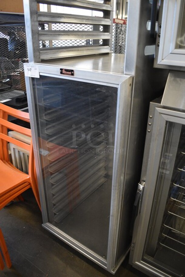 Lockwood Metal Commercial Enclosed Pan Transport Rack w/ Half Size View Through Door on Commercial Casters. 23x30x71 - Image 4 of 5