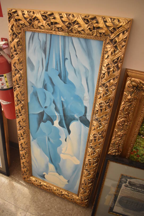 Framed Picture of Yellow Calla Green Leaves by Georgia O'Keeffe. - Image 2 of 7