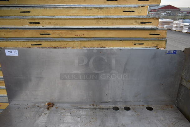 Stainless Steel Equipment Stand w/ Back Splash and Under Shelf on Commercial Casters.  - Image 3 of 4