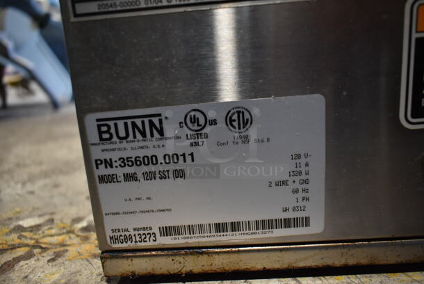 2012 Bunn MHG Stainless Steel Commercial Countertop 2 Hopper Coffee Bean Grinder. 120 Volts, 1 Phase. Tested and Working! - Image 8 of 8