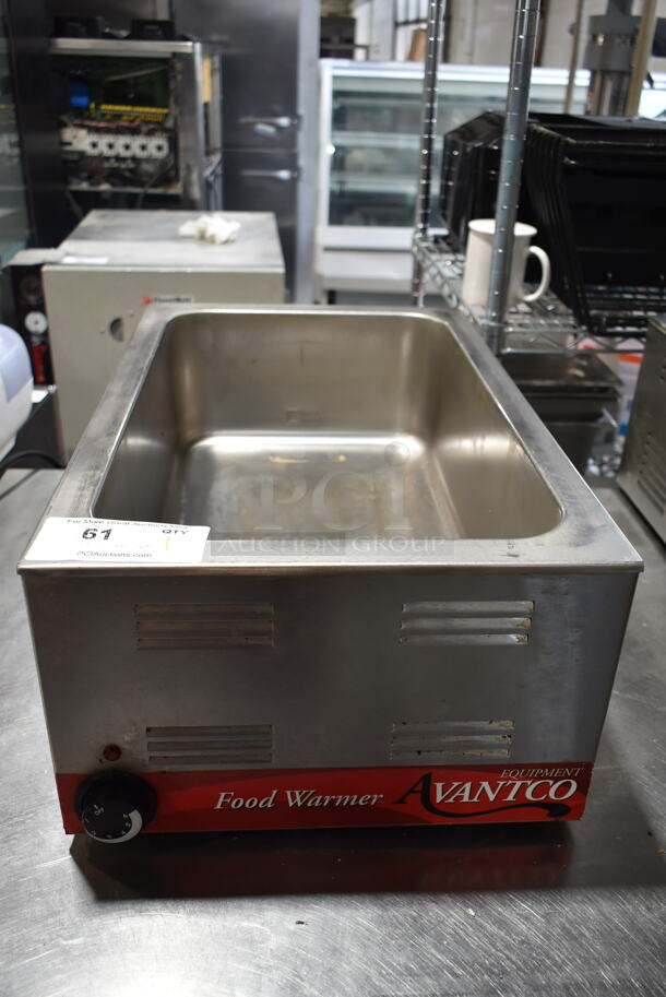 Avantco 177W50 Stainless Steel Commercial Countertop Food Warmer. 120 Volts, 1 Phase. Tested and Working!