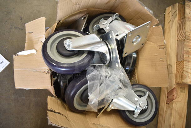 Box of 8 BRAND NEW SCRATCH AND DENT! Commercial Casters - Image 2 of 7