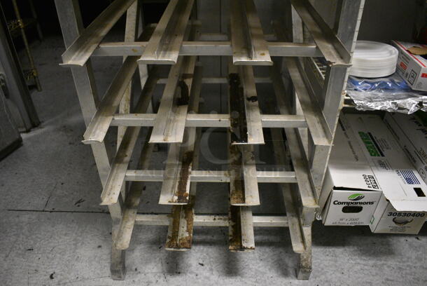 Metal Commercial #10 Can Rack w/ 5 Metal Full Size Baking Pans. 25.5x34x69. (kitchen) - Image 5 of 5