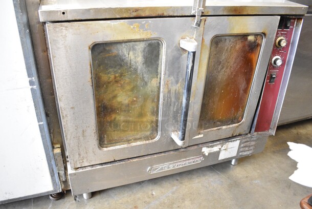 Southbend Stainless Steel Commercial Natural Gas Powered Full Size Convection Oven w/ View Through Doors and Metal Oven Racks. - Image 1 of 7