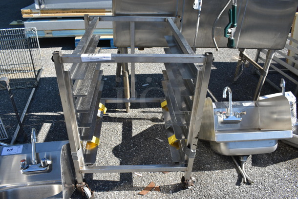 Metal Commercial Pan Transport Rack on Commercial Casters. 22x26x30