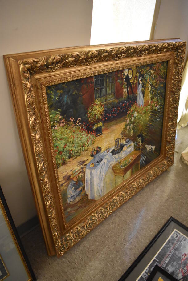 Framed Canvas Painting Reproduction of The Luncheon by Claude Monet From Art Dealer Ed Mero! - Image 6 of 7