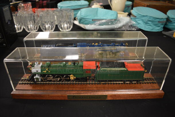 2 Collectible Model Trains in Display Case! Includes Crescent Limited and The Royal Blue. 2 Times Your Bid!