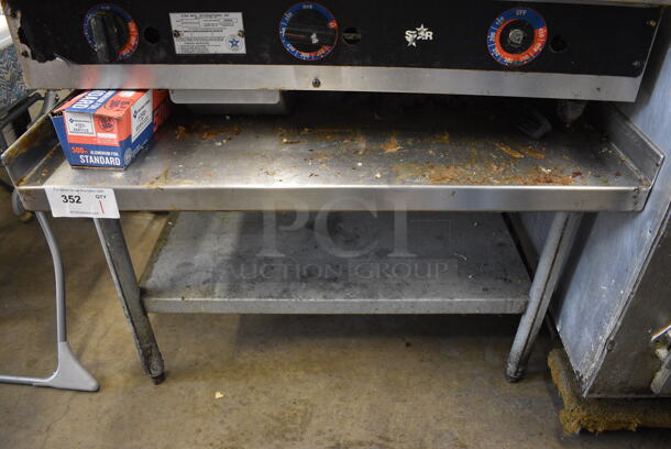 Stainless Steel Commercial Equipment Stand w/ Metal Under Shelf. 36x30x25