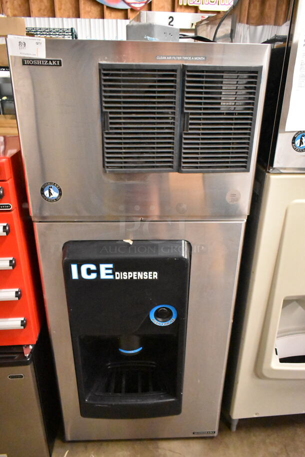 Hoshizaki KML-250MAH Stainless Steel Ice Head on Hoshizaki Hotel Dispenser Ice Bin. 115 volts, 1 Phase. 