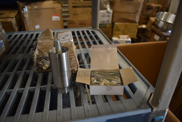 ALL ONE MONEY! BRAND NEW Lot of 4 Metal Legs and Box of Pieces - Image 3 of 6