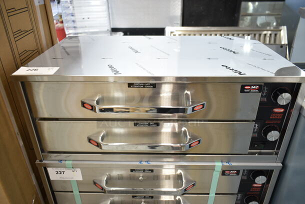 BRAND NEW SCRATCH AND DENT! Hatco HDW-1R2 Stainless Steel Freestanding Split Two Drawer Warmer. 120 Volts, 1 Phase. Tested and Working! - Image 2 of 9