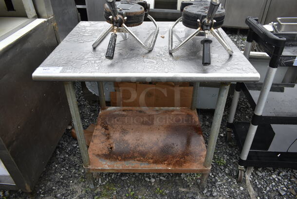 Stainless Steel Table w/ Metal Under Shelf. - Image 1 of 5