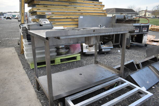 Stainless Steel Table w/ Cut Outs and Under Shelf. - Image 4 of 4
