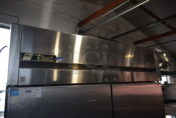 2012 True TG2R-2S ENERGY STAR Stainless Steel Commercial 2 Door Reach In Cooler w/ Poly Coated Racks on Commercial Casters. 115 Volts, 1 Phase. Tested and Working! - Image 2 of 7