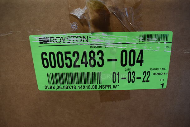 BRAND NEW IN BOX! Royston 10031034-004 Gray Metal Shelf. 36x18x18  - Image 5 of 5
