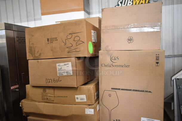 PALLET LOT of 40 BRAND NEW Boxes Including FJ037 Cabernet Wine Glasses, Rosenthal Sambonet 10304228 Dishes, 10192552 Cocktail Glasses, CSFP10 Frying Pans, CSS-6507 Fry Pans, DX430061 Heritage Stackable Cranberry Bowl, 2 Box Steelite HL15400 Platter Oval Dish, 10273860 Tortilla Warmer, 10301028 Blonde Serving Tray, Sambonet Glasses, RVPC1131 Dishes, 3 Box Pasabahce Glasses, GI Metal AC-APM Pizza Peel Holder, Carlisle 604460 Spoons, RAK Porcelain 1000002T Wine Glasses. 40 Times Your Bid! - Image 3 of 12