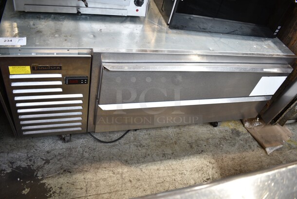 2017 Trauslen TE060HT Stainless Steel Commercial 2 Drawer Chef Base on Commercial Casters. 115 Volts, 1 Phase. Tested and Working! - Image 1 of 7