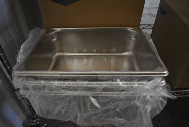 3 BRAND NEW IN BOX! Vollrath Stainless Steel 1/2 Size Drop In Bins. 1/2x4. 3 Times Your Bid!