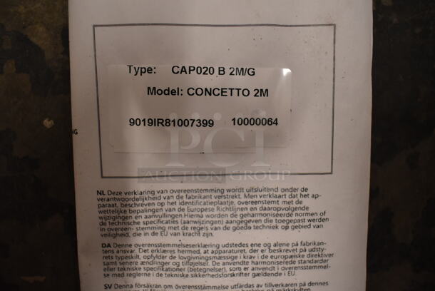 BRAND NEW SCRATCH AND DENT! Gaggia Concetto 2M Stainless Steel Commercial Countertop Super Automatic Espresso Machine. 208 Volts.  - Image 12 of 12