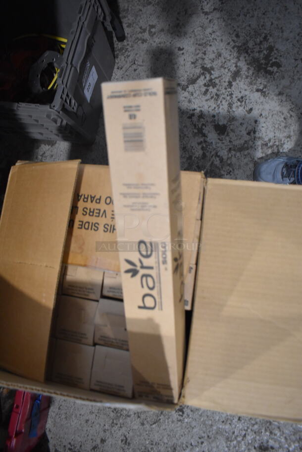 ALL ONE MONEY! Lot of Various Items Under Table Including Poly Bins, Metal Items and Bare Paper Cones - Image 8 of 10