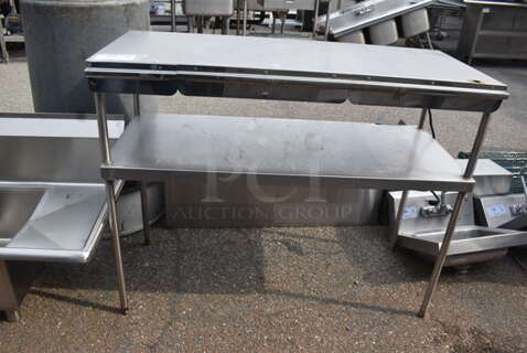 Stainless Steel 2 Tier Over shelf With Built In Ticket Rail And Heat Lamp