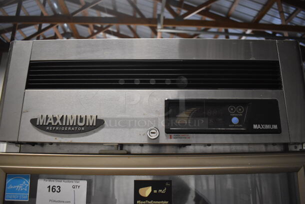 Turbo Air MSR-23G-1 Stainless Steel Commercial Single Door Reach In Cooler Merchandiser on Commercial Casters. 110-120 Volts, 1 Phase. 27x31x83. Tested and Powers On But Does Not Get Cold - Image 4 of 6