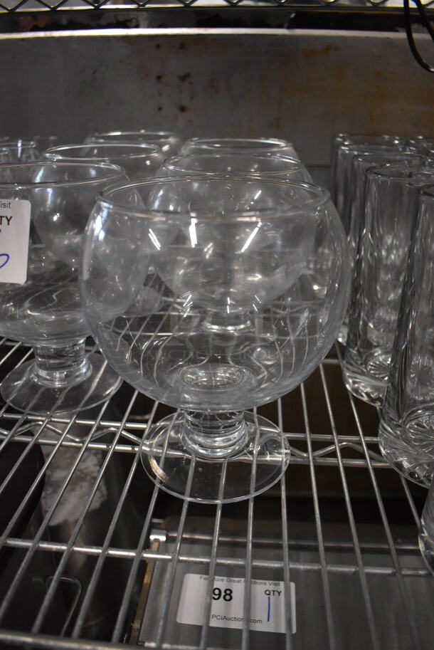 6 Fishbowl Wine Glasses. 6x6x7. 6 Times Your Bid!