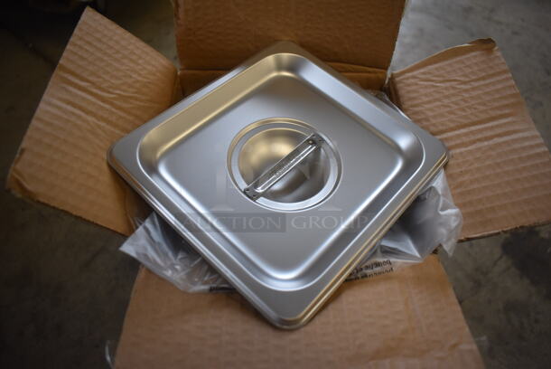12 BRAND NEW IN BOX! Winco SPSCS Stainless Steel 1/6 Size Drop In Bin Lids. 12 Times Your Bid! - Image 2 of 3