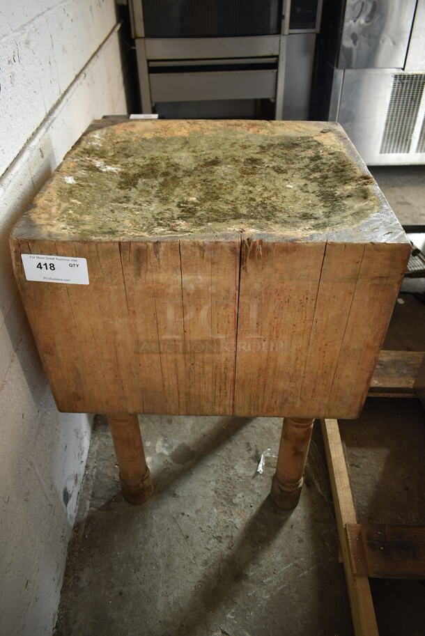 Butcher Block Table. - Image 1 of 4