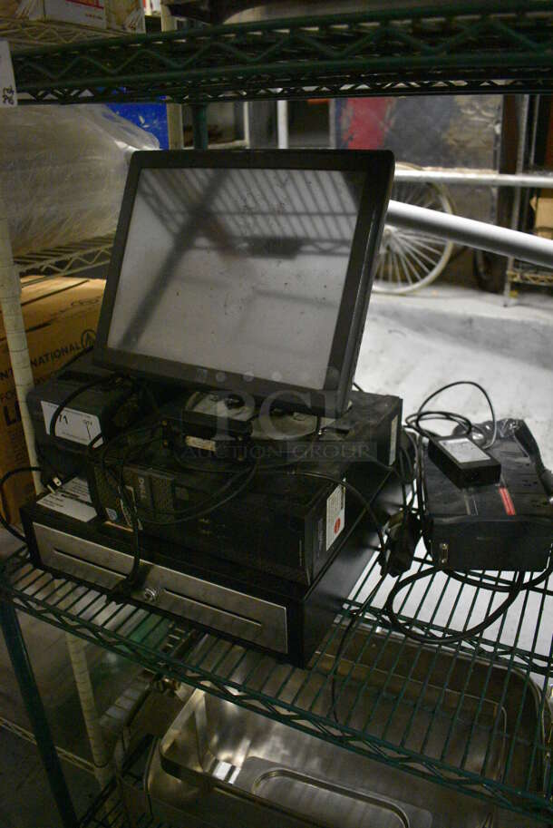 Elo 15" POS Monitor, Epson M267D Receipt Printer, Computer Tower and Metal Cash Drawer. (kitchen) - Image 2 of 6