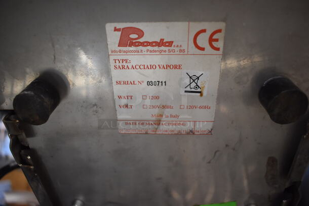 Piccola Sara Acciaio Vapore Stainless Steel Commercial Countertop Single Group Espresso Machine w/ Steam Wand. 9x12x12 - Image 6 of 6