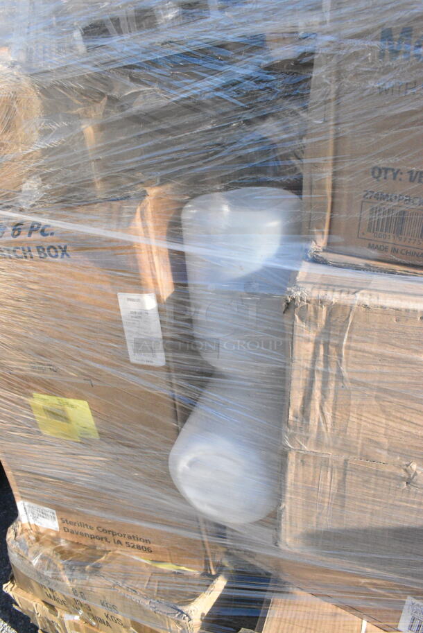 25 BRAND NEW Boxes Including V4025B Arcoroc Romeo 5 oz. Martini Glass by Arc Cardinal - 12/Case, 4 Box 303PNG12GY Acopa Pangea 12 oz. Ash Matte Porcelain Mug - 24/Case, 27140006CGN Carlisle 40006C09 Sparta 30" Green Multi-Purpose Cleaning Brush - 3" Bristle Diameter, 267010005 Choice Windsor 7" 18/0 Stainless Steel Dinner Fork - 12/Case, 267010008  Choice Windsor 8 3/8" Stainless Steel Dinner Knife - 12/Case, 267020002 Choice Dominion 5 7/8" 18/0 Stainless Steel Bouillon Spoon - 12/Case, 427CSRTBSBWB Lancaster Table & Seating Bistro Series Black and White Birdseye Weave Rattan Outdoor Side Chair, 274MOPBCKTBK Lavex 35 Qt. Black Mop Bucket & Side Press Wringer Combo, 128HD32COMBO Choice Heavy Duty 32 oz. Microwavable Translucent Plastic Deli Container and Lid Combo Pack - 240/Case, VacPak-It 186CVBZ812 8" x 12" Chamber Vacuum Packaging Bags with Zipper 3 Mil - 1000/Case, 999RP09 EcoChoice No PFAS Added Bamboo / Bagasse Blend 9" Plate - 125/Pack, 2 651CPDWLSS3 ServSense Wall-Mount Stainless Steel 32 - 44 oz. Cup Dispenser, 651CPDWLSS2 ServSense Wall-Mount Stainless Steel 10 - 24 oz. Cup Dispenser. 25 Times Your Bid!  - Image 10 of 12