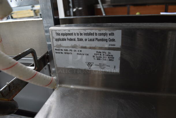 Duke Model SUB-PS-24-CM Stainless Steel Commercial Counter w/ Sink Bay, Faucet and Handle. 24x30x40 - Image 4 of 6