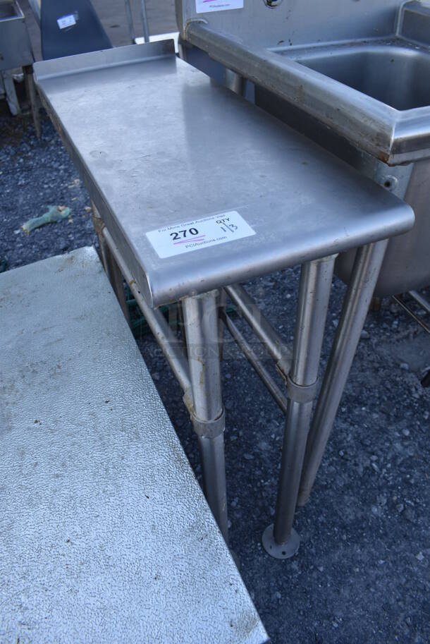 Stainless Steel Table w/ Back Splash. 12x30x36 - Image 2 of 3