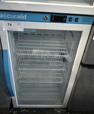 Accucold ARG3PV Metal Commercial Single Door Reach In Cooler Merchandiser. 115 Volts, 1 Phase. Tested and Powers On But Does Not Get Cold