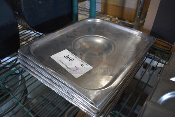 7 Stainless Steel 1/2 Size Drop In Bin Lids. 7 Times Your Bid! - Image 2 of 2
