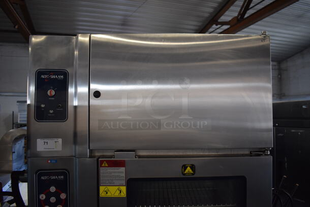 2013 Alto Shaam 10.10 ESVH Stainless Steel Commercial Electric Powered Combi Convection Oven w/ Ventless Hood and Equipment Stand on Commercial Casters. 208-240 Volts, 3 Phase. - Image 4 of 11