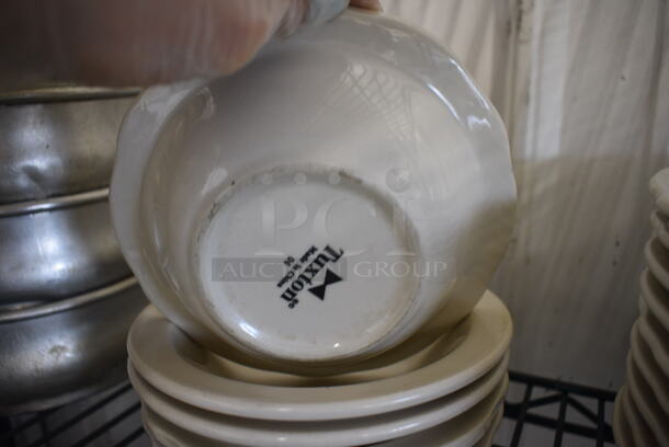 5 White Ceramic Bowls. 6.5x6.5x1.5. 5 Times Your Bid! - Image 3 of 3