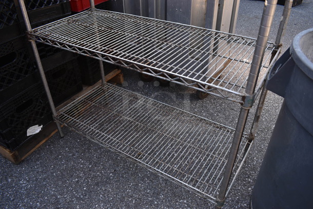 Chrome Finish 3 Tier Shelving Unit. BUYER MUST DISMANTLE. PCI CANNOT DISMANTLE FOR SHIPPING. PLEASE CONSIDER FREIGHT CHARGES. 42x18x49 - Image 3 of 3